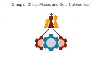 Group Of Chess Pieces And Gear Colored Icon In Powerpoint Pptx Png And Editable Eps Format