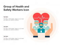 Group of health and safety workers icon