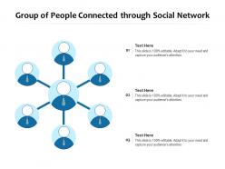 Group of people connected through social network
