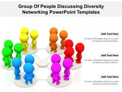 Group of people discussing diversity networking powerpoint templates