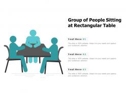 Group of people sitting at rectangular table