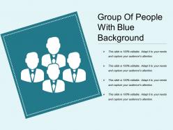 Group Of People With Blue Background