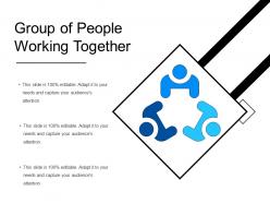 Group of people working together