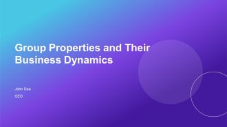 Group Properties And Their Business Dynamics PPT Structure AT