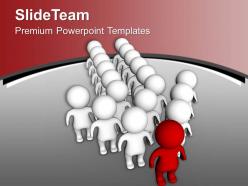 Group standing together in arrow shape powerpoint templates ppt themes and graphics 0213