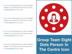Group team eight dots person in the centre icon