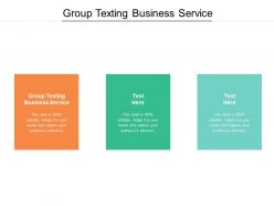 Group texting business service ppt presentation professional graphic images cpb
