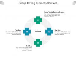 Group texting business services ppt powerpoint presentation rules cpb
