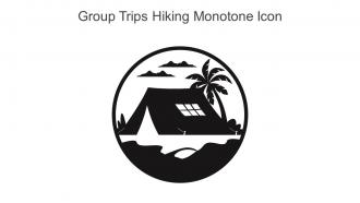 Group Trips Hiking Monotone Icon In Powerpoint Pptx Png And Editable Eps Format