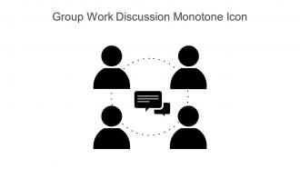 Group Work Discussion Monotone Icon In Powerpoint Pptx Png And Editable Eps Format