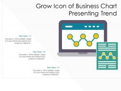 Grow icon of business chart presenting trend