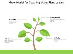 Grow model for coaching using plant leaves