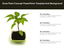 Grow plant concept powerpoint template and background