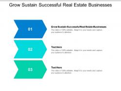 Grow sustain successful real estate businesses ppt powerpoint presentation icon master slide cpb