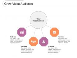 Grow video audience ppt powerpoint presentation summary graphics design cpb