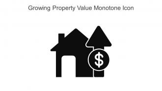 Growing Property Value Monotone Icon In Powerpoint Pptx Png And Editable Eps Format