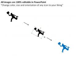 Growing towards the target man climbing stairs to bulls eye ppt slides diagrams templates powerpoint info graphics