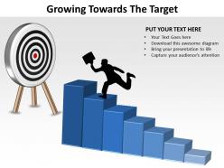 Growing towards the target ppt slides diagrams templates