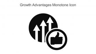 Growth Advantages Monotone Icon In Powerpoint Pptx Png And Editable Eps Format