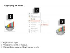Growth analysis bar graph for business and technology flat powerpoint design