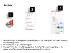 Growth analysis bar graph for business and technology flat powerpoint design