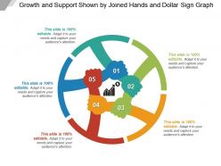 Growth And Support Shown By Joined Hands And Dollar Sign Graph