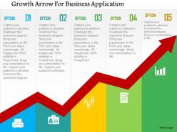Growth arrow for business application flat powerpoint design