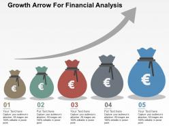 Growth arrow for financial analysis flat powerpoint design