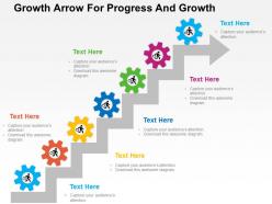 Growth arrow for progress and growth flat powerpoint design