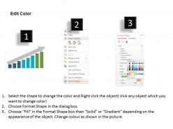 Growth bar graph color change management flat powerpoint design