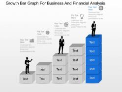 Growth bar graph for business and financial analysis powerpoint template slide