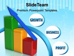 Growth bar graphs maker powerpoint templates profit business ppt slide