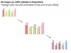 Growth bar with percentage financial analysis flat powerpoint design