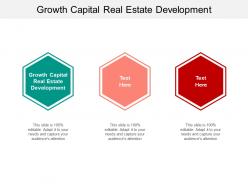 Growth capital real estate development ppt powerpoint presentation icon topics cpb