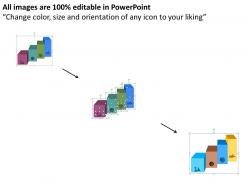 Growth chart with team management result analysis target achievement flat powerpoint design