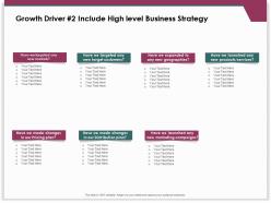 Growth driver 2 include high level business strategy distribution plan ppt presentation styles