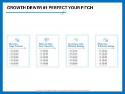 Growth driver perfect your pitch our killer ppt powerpoint presentation summary files