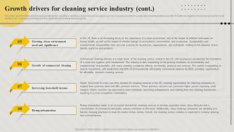 Growth Drivers For Cleaning Service Industry Cleaning Concierge BP SS Visual Impactful