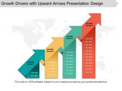 Growth drivers with upward arrows presentation design