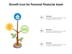 Growth icon for personal financial asset