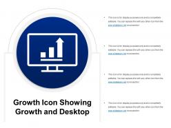 Growth icon showing growth and desktop