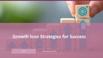 Growth Icon Strategies For Success PPT Sample ACP