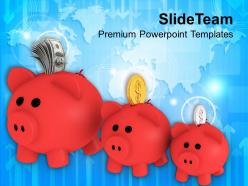 Growth in financial savings business powerpoint templates ppt themes and graphics