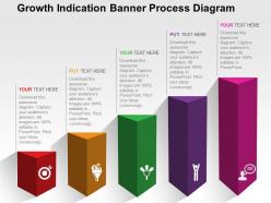 Growth indication banner process diagram flat powerpoint design