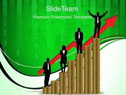 Growth line graphs and bar powerpoint templates money success ppt themes