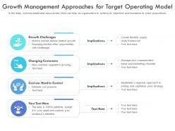 Growth management approaches for target operating model