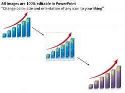 Growth of business graph rising upwards arrows powerpoint diagram templates graphics 712