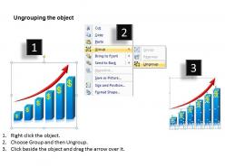Growth of business graph rising upwards arrows powerpoint diagram templates graphics 712
