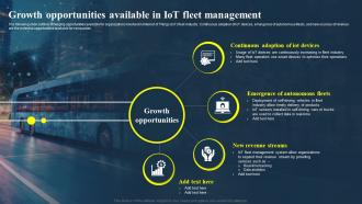 Growth Opportunities Available In IOT Fleet Management IOT Fleet Management IOT SS V