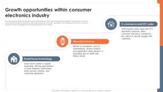 Growth Opportunities Within Consumer Electronics Industry Global Consumer Electronics Outlook IR SS